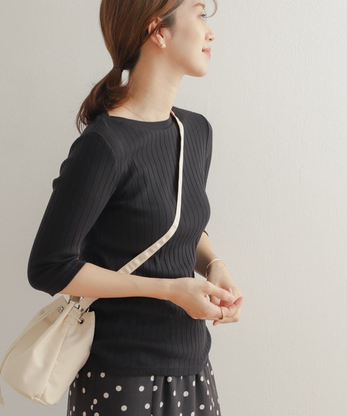 「URBAN RESEARCH DOORS」 7分袖カットソー MEDIUM ホワイト レディース_画像3