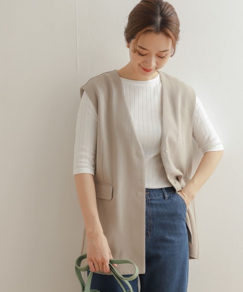 「URBAN RESEARCH DOORS」 7分袖カットソー MEDIUM ホワイト レディース_画像10