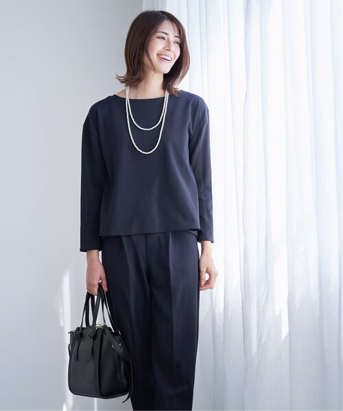 「IKKA LOUNGE」 セットアップ L ネイビー レディース_画像4