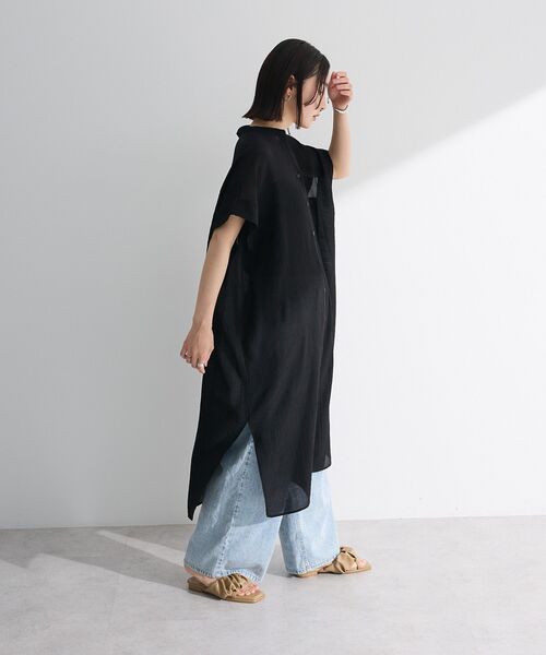 「Green Parks」 「chocol raffine robe」半袖ワンピース FREE ブラック レディース_画像6