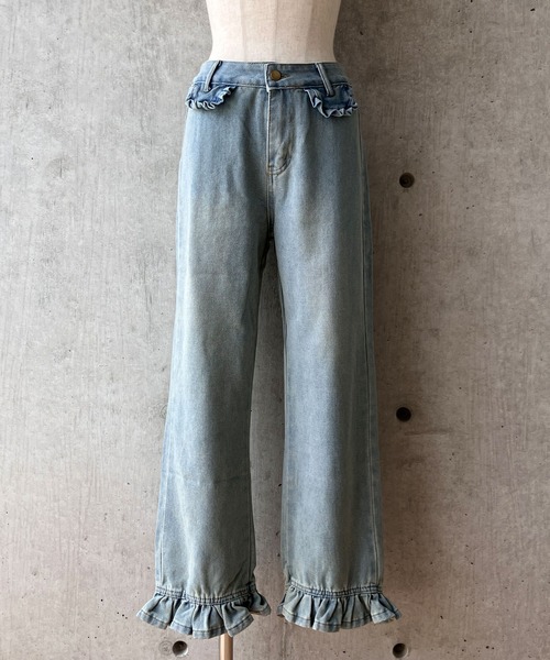 「meJane」 デニムパンツ S ブルー レディース_画像9