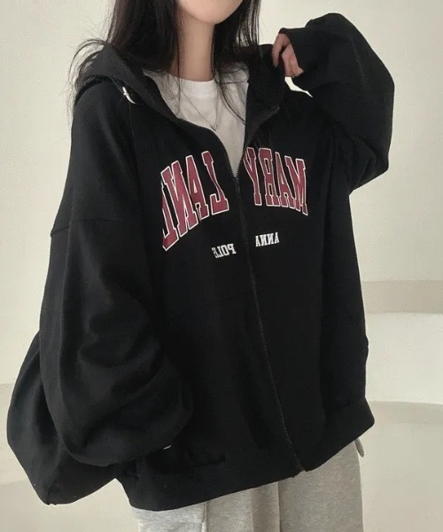 MELT パーカー 「オーバーサイズでゆったり可愛い♪」カレッジロゴ 
