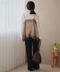 ベスト ジレ ベロアドッキングレースキャミビス...の詳細画像4