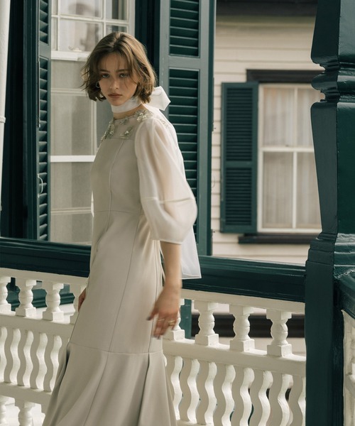 【美品】LE'RURE オケージョンワンピース お呼ばれドレス　M RUIRUE BOUTIQUE（ルイルエブティック） ドレス オケージョン 結婚式
