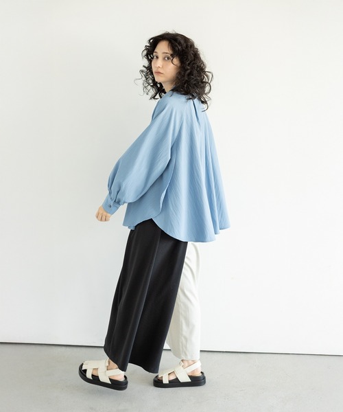 「OSMOSIS」 「loaf」イージーパンツ ONE SIZE ブラック レディース_画像3
