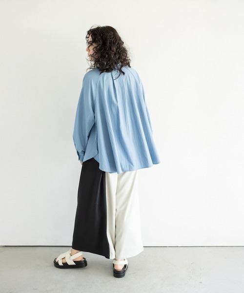 「OSMOSIS」 「loaf」イージーパンツ ONE SIZE ブラック レディース_画像4
