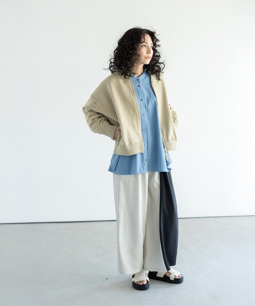 「OSMOSIS」 「loaf」イージーパンツ ONE SIZE ブラック レディース_画像6