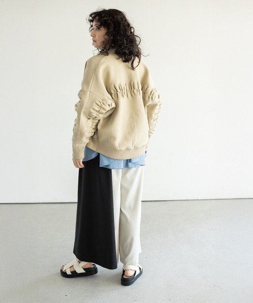 「OSMOSIS」 「loaf」イージーパンツ ONE SIZE ブラック レディース_画像7