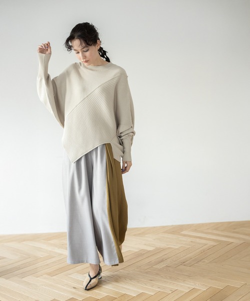 「OSMOSIS」 「loaf」イージーパンツ ONE SIZE ブラック レディース_画像8