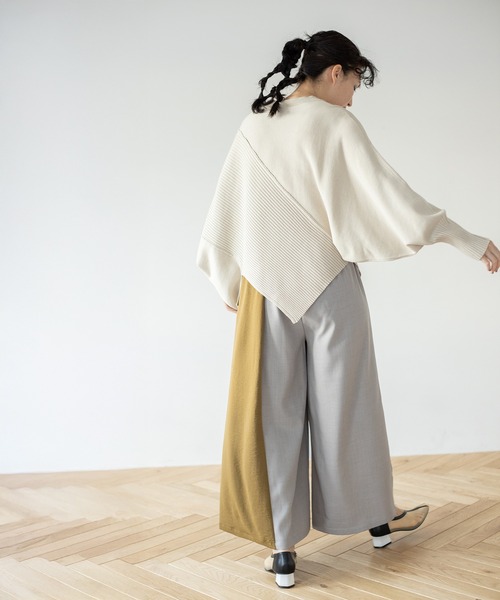 「OSMOSIS」 「loaf」イージーパンツ ONE SIZE ブラック レディース_画像9