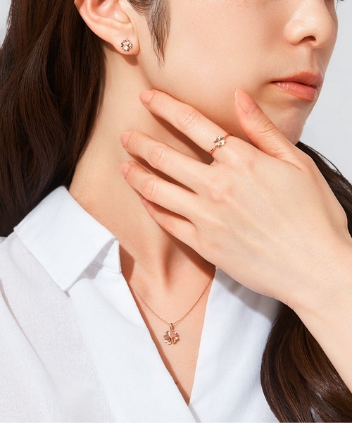 L&Co　2連リング　ｋ10　7号 Jewel closet by L&Co. 指輪 リング K10 クローバー リング（YG・PG