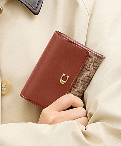 コーチ COACH ミニ財布 小銭入れ カードケース シグネチャー  COACH（コーチ） 財布 エッセンシャル フラップ カード ケース