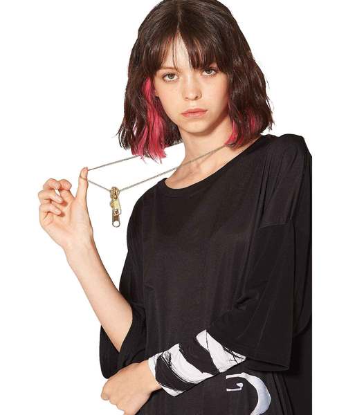 ネックレス an meets zakka ダブルファスナーネックレス レディース