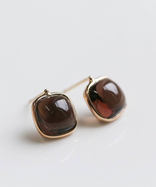 cui-cui（キュイキュイ） ピアス カラーストーン カボション ピアス
