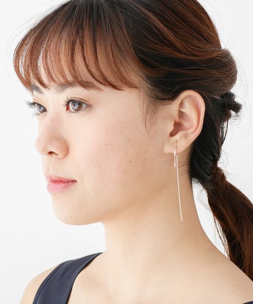 イヤーカフ K10角線アーチ×ベネチアン イヤリング レディース | COCOSHNIK | 06