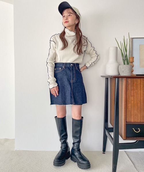 LOWRYS FARM（ローリーズファーム） tシャツ メローテレコタートルLS