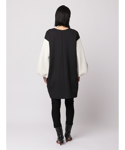 【美品】MECREメクル バイカラーコクーンミニワンピース MECRE - バイカラーコクーンミニワンピース - KHAKI | ADDICT