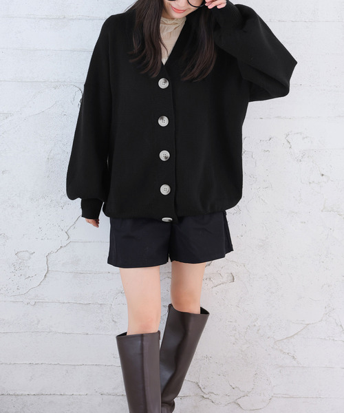Girly Doll カーディガン ルーズニットカーディガン レディース