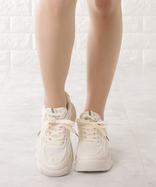 Lace Ladies スニーカー 厚底ダッドスニーカー レディース