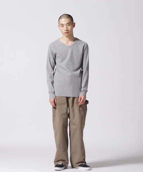 tシャツ Tシャツ 「DAILY」L/S THERMAL VNECK TSHIRT/デイリー長袖 サーマル Vネック ティーシャツ