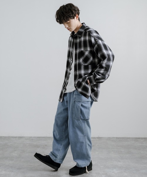 Rocky Monroe ジーンズ ワイドシルエットバルーンカーゴデニム