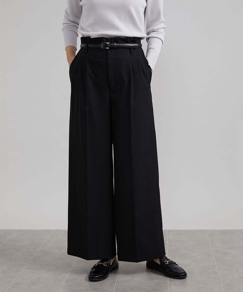 ミッシェルクラン（MICHEL ）/[小さいサイズ]2WAYストレッチハイウエストバレルパンツ MICHEL KLEIN（ミッシェルクラン） パンツ 2WAYストレッチハイウエスト