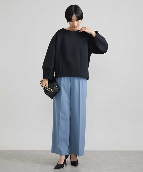 MICHEL KLEIN（ミッシェルクラン） パンツ 2WAYストレッチハイウエスト