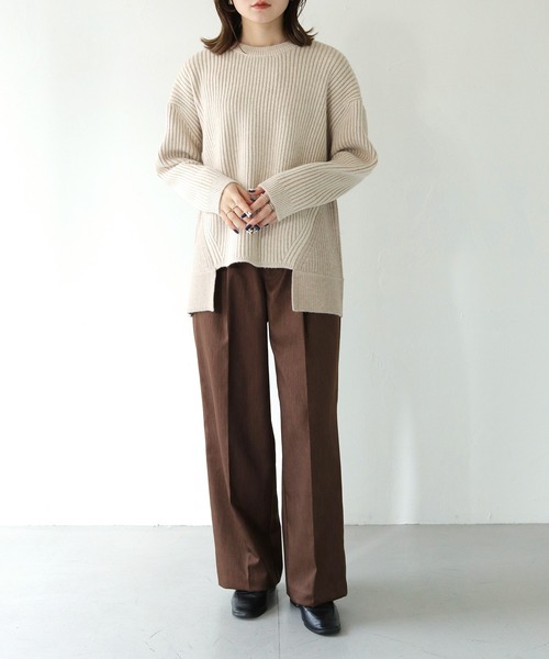 ニット セーター 「vingtrois」二重臼サイドデザインニット レディース HER CLOSET ニット セーター 「vingtrois」二重臼サイドデザイン