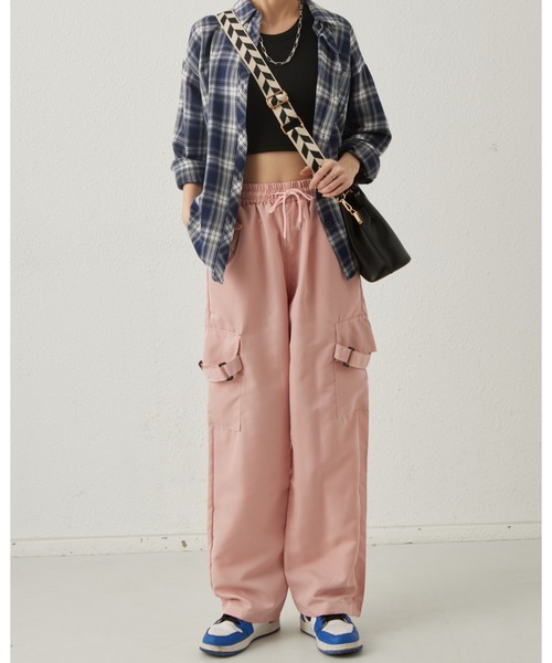 MAISON DE THERESE カーゴパンツ ウエスト紐ミリタリー