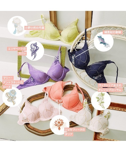 AMOSTYLE ブラジャー 夢みるブラ(R) DeepV マイフラワー「E，F