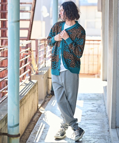 CAMBIO（カンビオ） カーディガン mcg3433- レオパード×チェック柄