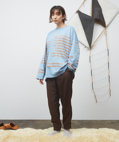 Dulcamara tシャツ グリッチボーダーロンT メンズ レディース