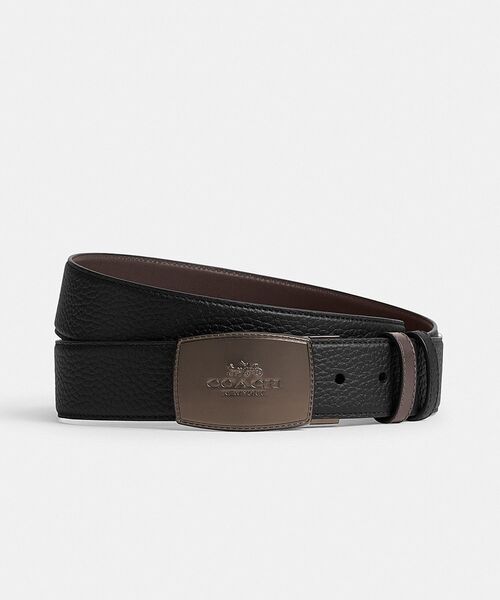 coach ベルト COACH ベルト スティッチド プラーク カット トゥ サイズ