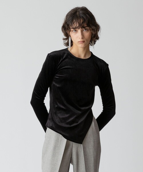 【allureville】ベロアアシメスリットプルオーバー ベロアアシメスリットプルオーバー|allureville OFFICIAL SITE