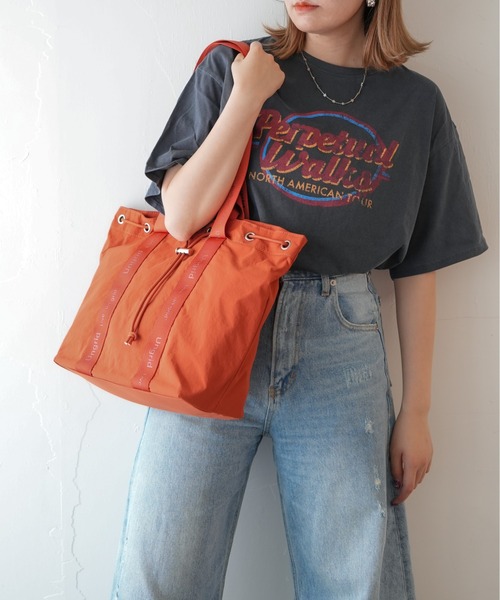 Ungrid（アングリッド） トートバッグ ソフトナイロン×牛革ハンドル 