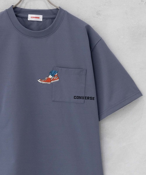 CONVERSE tシャツ スニーカーワンポイントロゴ胸ポケットSHORT