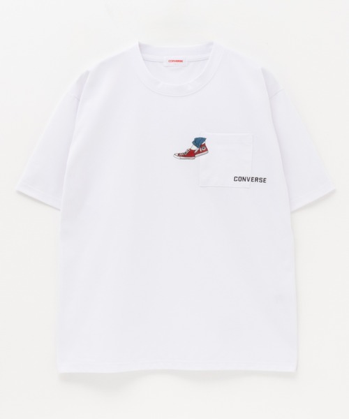CONVERSE tシャツ スニーカーワンポイントロゴ胸ポケットSHORT
