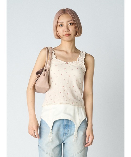 Lily Brown◆キャミソール・タンクトップ/one/コットン/ORN/LWNT234017 LILY BROWN タンクトップ ノースリーブ 「LILY Lingerie