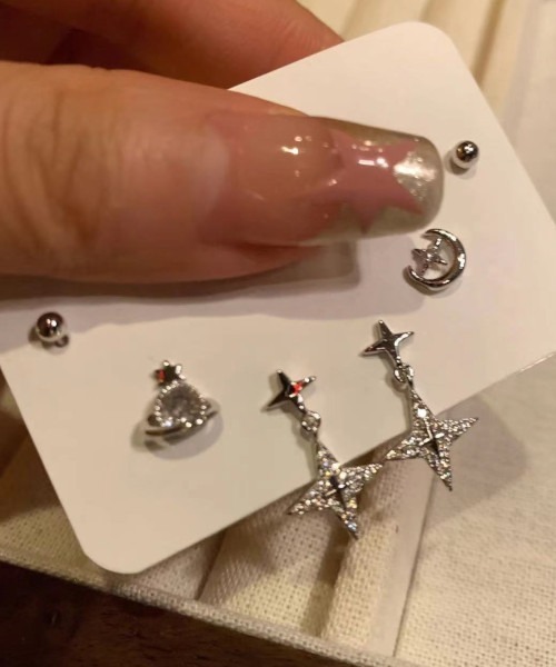 B.I.D. ピアス 「スターダストドロップY2Kモチーフピアス6点セット