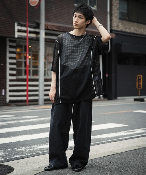 MEDM カーブ デニムパンツ ジーンズ ルーズ ストリート 男女兼用 SENSE OF PLACE by URBAN RESEARCH ジーンズ カーブデニムパンツ