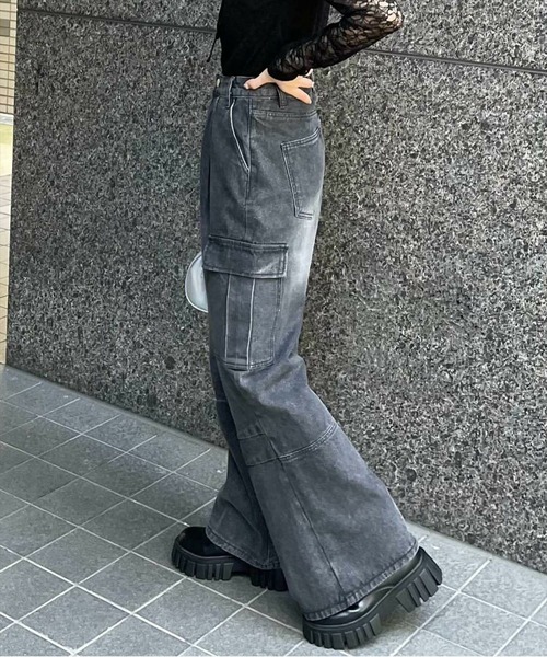 clear ジーンズ デニム デニムパンツ カーゴデニムパンツ