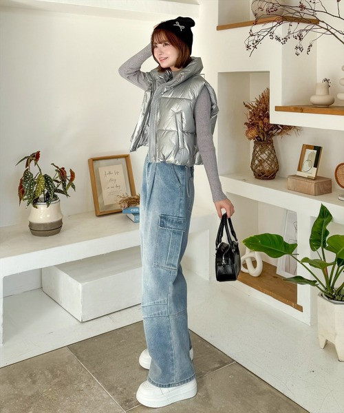 最終価格です☆ エムズグレイシー　デニムパンツ　2024 コスメ柄 clear ジーンズ デニム デニムパンツ カーゴデニムパンツ