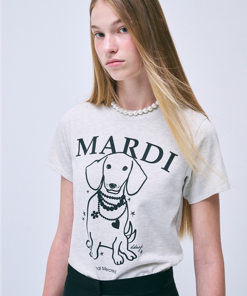 tシャツ SLIM TSHIRT SWING THE TAIL DDANJI PEARL NECKLACE レディース