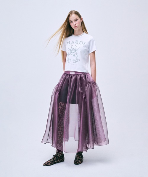 tシャツ SLIM TSHIRT SWING THE TAIL DDANJI PEARL NECKLACE レディース Mardi Mercredi tシャツ SLIM TSHIRT SWING THE TAIL DDANJI