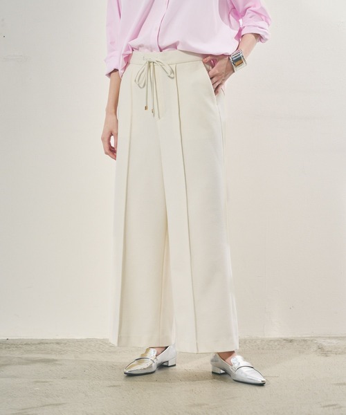 Elura パンツ ウールライクワイドパンツ「低身長サイスあり