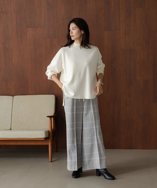 【Altuzarra】 Dale high-riseウールパンツ EPOCA STORIA】 ウールライクツイル タックワイドパンツ