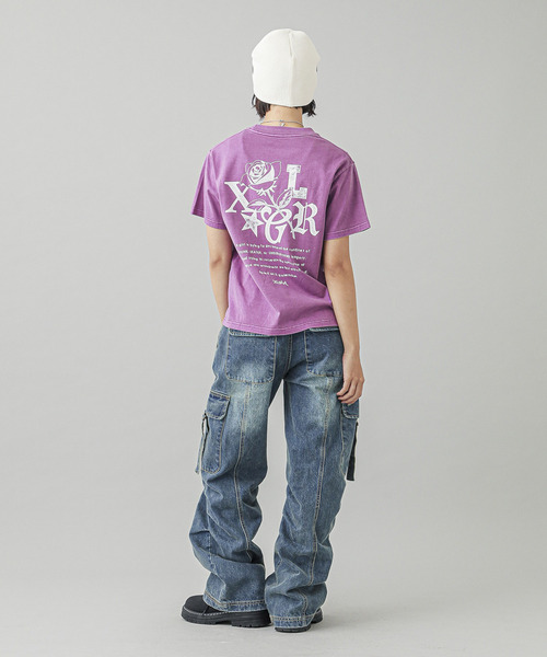 X-girl ジーンズ デニム デニムパンツ LOW RISE CARGO POCKET