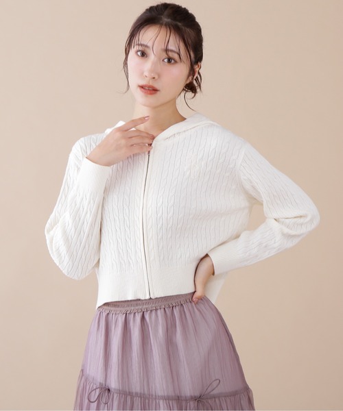 JILL by JILL STUART UV加工ロゴ刺しゅうニットパーカー 楽天市場】【SALE／30%OFF】◇UV加工ロゴ刺しゅうニットパーカー