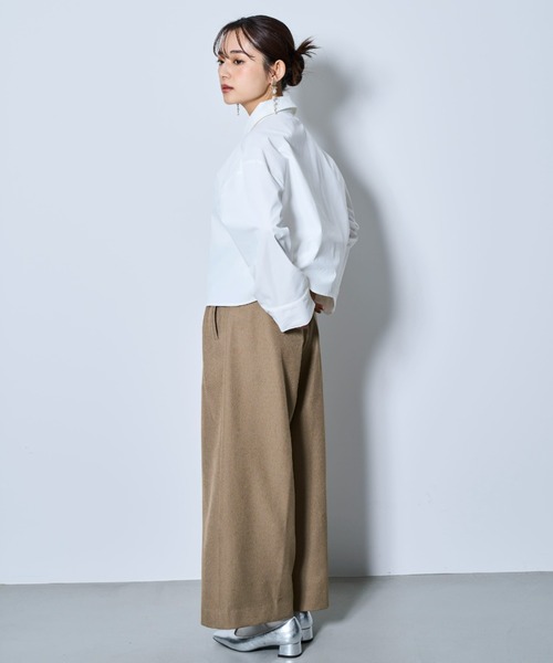 tarin arin パンツ 「150cm前後の小柄さんサイズ」タックワイド