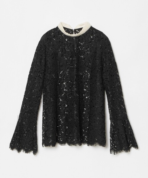 LOULOU WILLOUGHBY パール釦 コットンシルク 刺繍 ブラウス LOULOU WILLOUGHBY ブラウス シャツ 「LOULOU WILLOUGHBY
